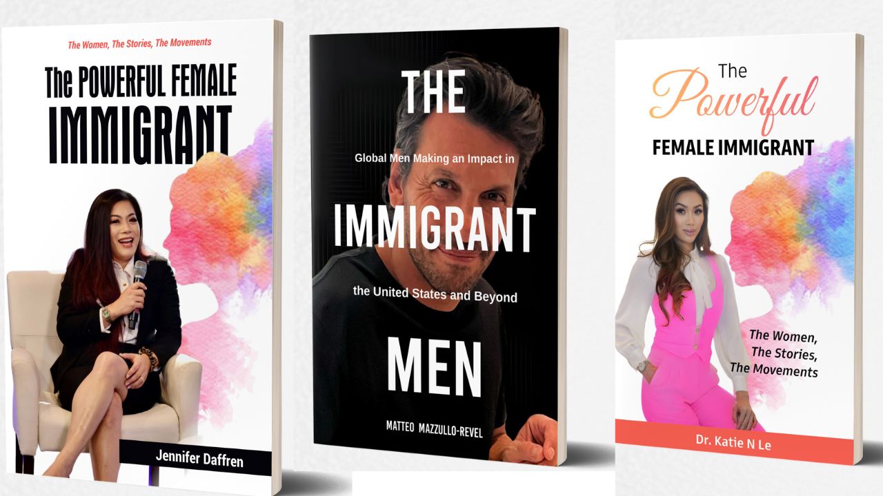 Powerful Female Immigrants and The Immigrant men custom branded cover-Beyond Publishing